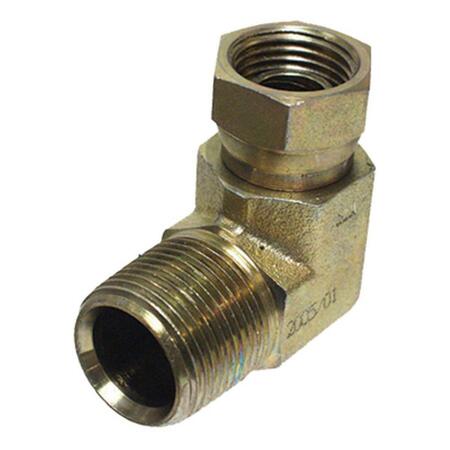 APACHE 39005250 0.75 in. Male Pipe x 0.5 in. Female Pipe Swivel Hydraulic Adapter 193787